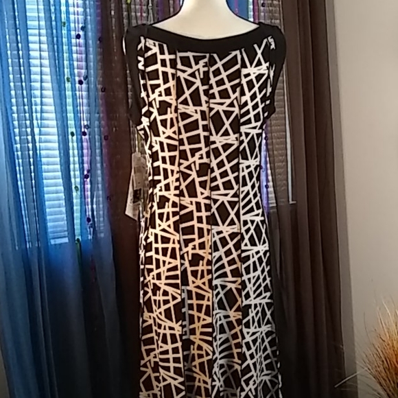 Maxi Dress, Sleeveless, Size L, Black/White - Picture 5 of 10